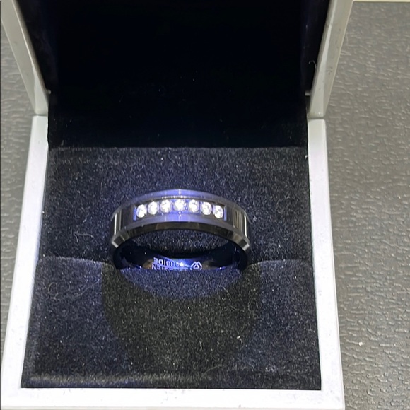 Celtic Wolf Lux LLC Other - MENS TUNGSTEN MOISSANITE BLACK BAND. NWT SIZE 7-13 AVAILABLE AT REQUEST